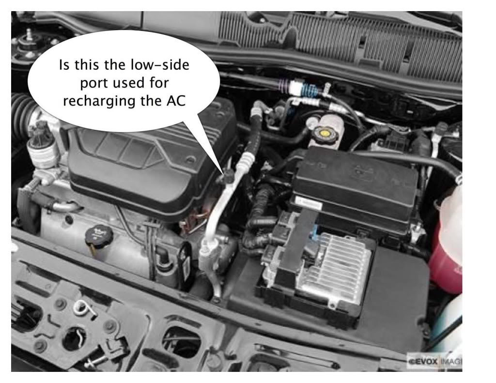 Can you look a this pictures and tell me if this is the AC low side How To Recharge Ac In 2012 Chevy Traverse