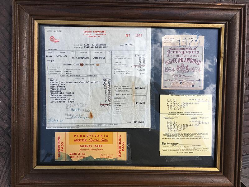 Rare-1951 Chevy Deluxe Sports Coupe-59K Original Miles-Allentown PA-clide-original-window-sticker.jpg