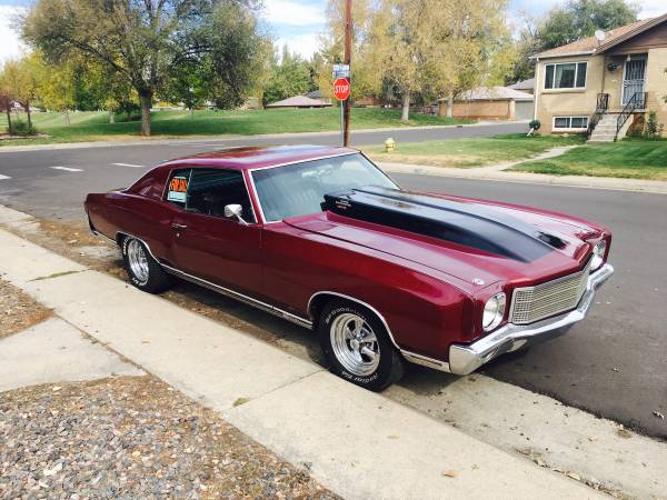 1970 Chevy Monte Carlo Ss454 Car 1 25 Amt.