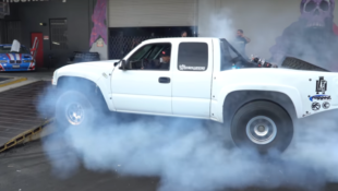 Homegrown Chevy Pre-Runner Smokes Tires at Hoonigan Garage