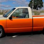 1988 Chevy 1500 Orange and Creme Side