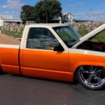 1988 Chevy 1500 Orange and Creme Opened Up