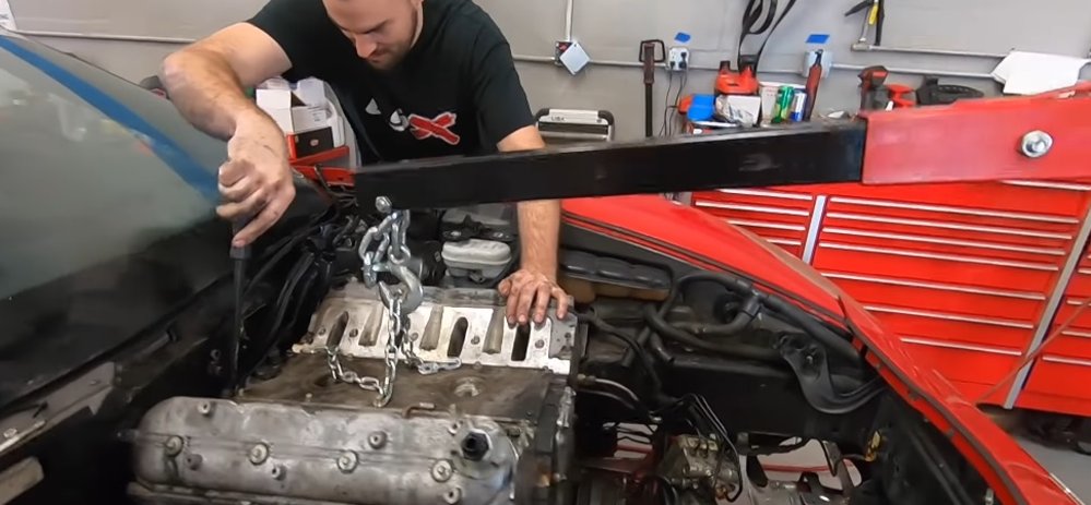 Pulling the Engine from the Auction Corvette