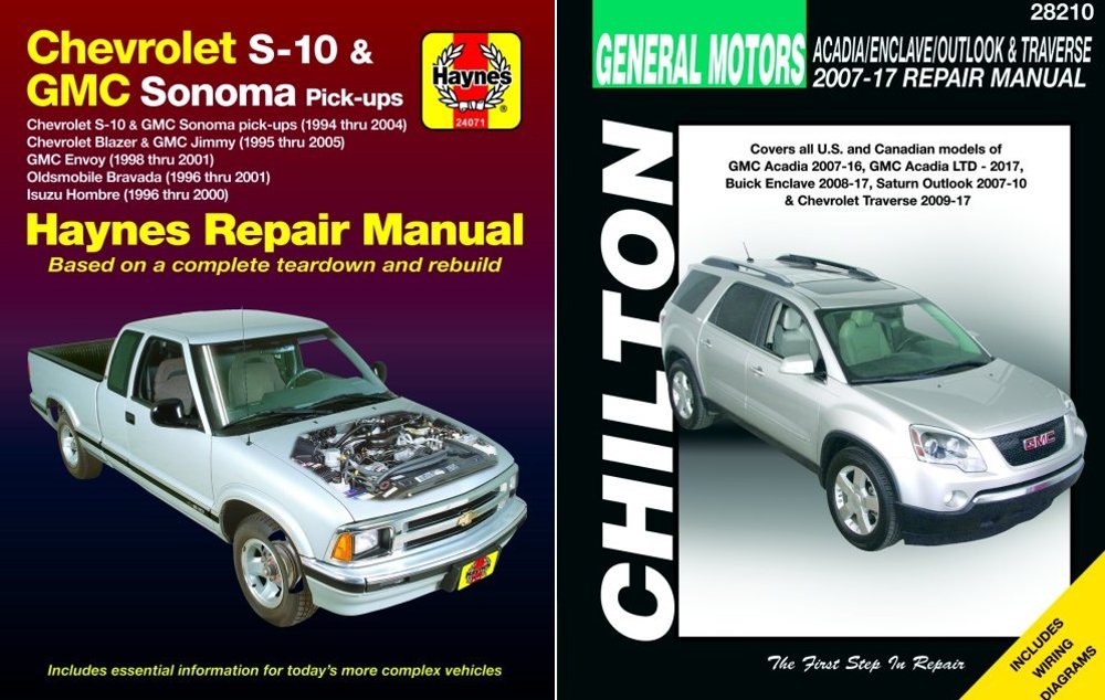 Chevy Haynes Chilton Manuals S10 Blazer Traverse