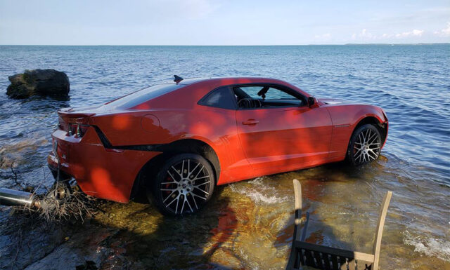 NFL Rookie Crashes Chevrolet Camaro 2