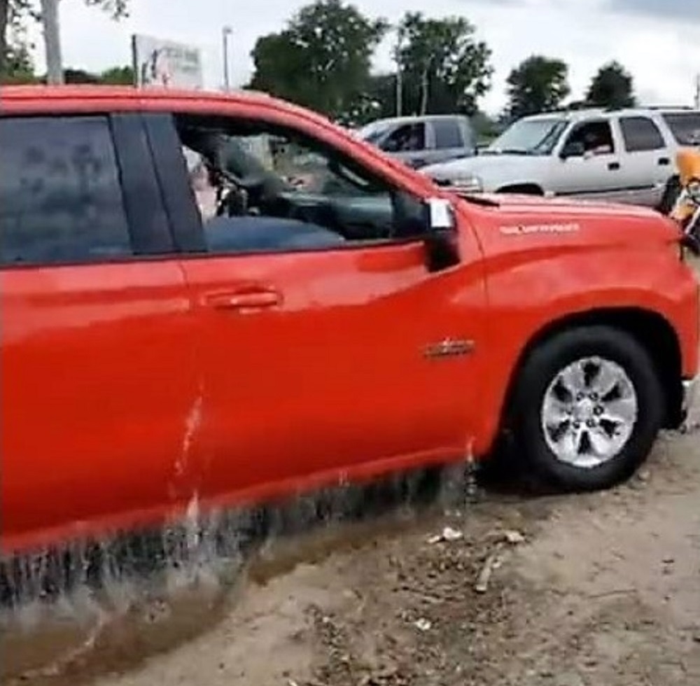 Fishermen sunk Chevy Silverado