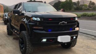 Chevy Silverado With Fake Police Lights