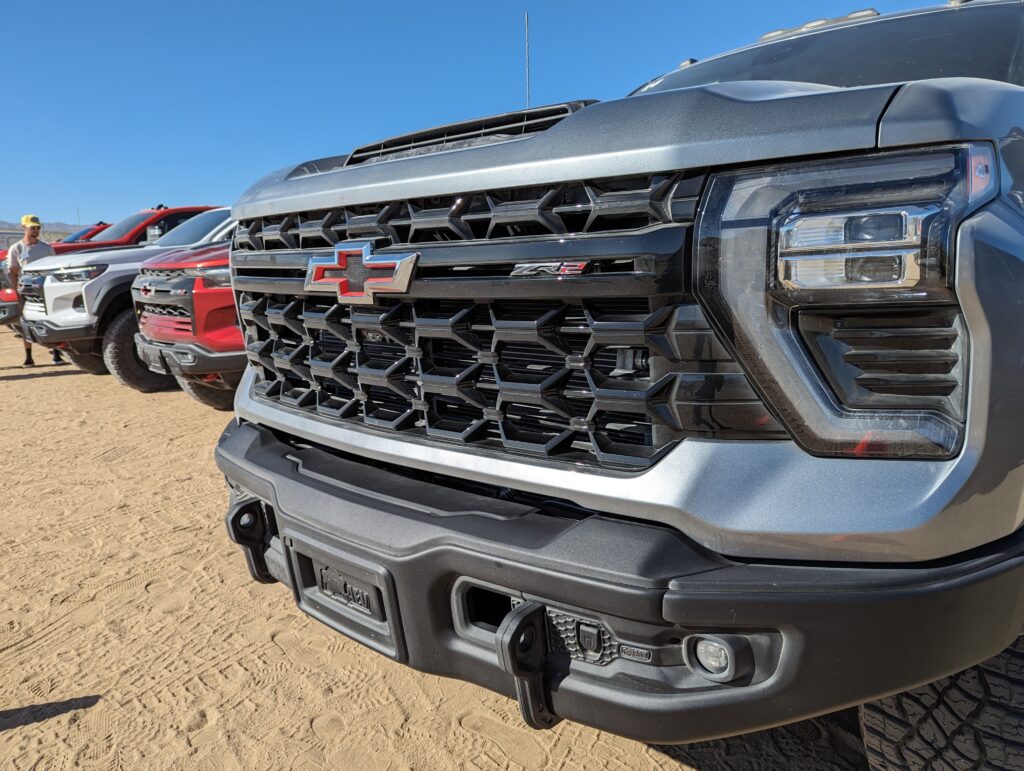 ZR2 Bison lineup in the desert.