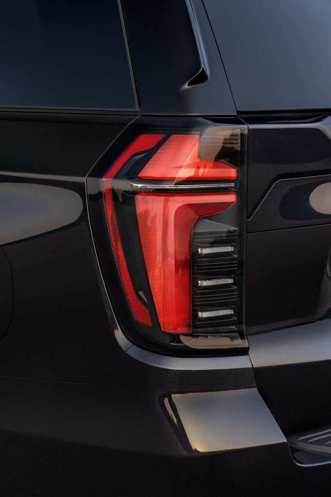 Detail shot of updated taillight on the 2025 Suburban High Country